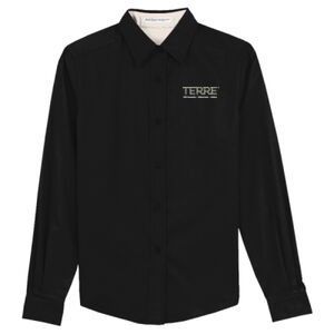 Ladies Long Sleeve Button-up Shirt (Terre) Thumbnail